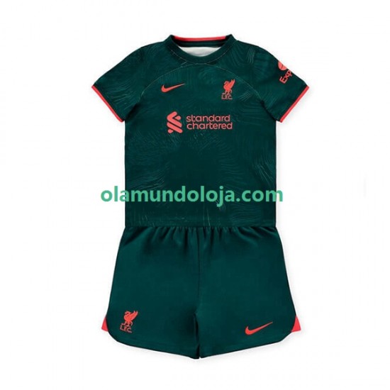 Camisola Liverpool Criança Equipamento Terceiro 2022-2023 Manga Curta